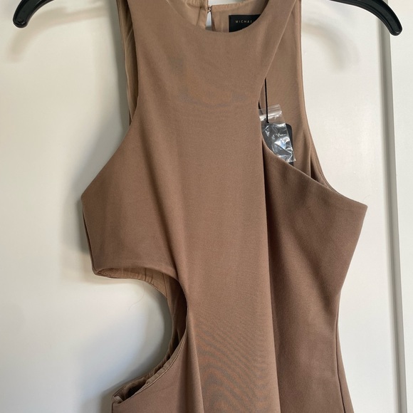 NWT - Michael Costello x Revolve Rylan Midi Dress in Taupe - Picture 6 of 10